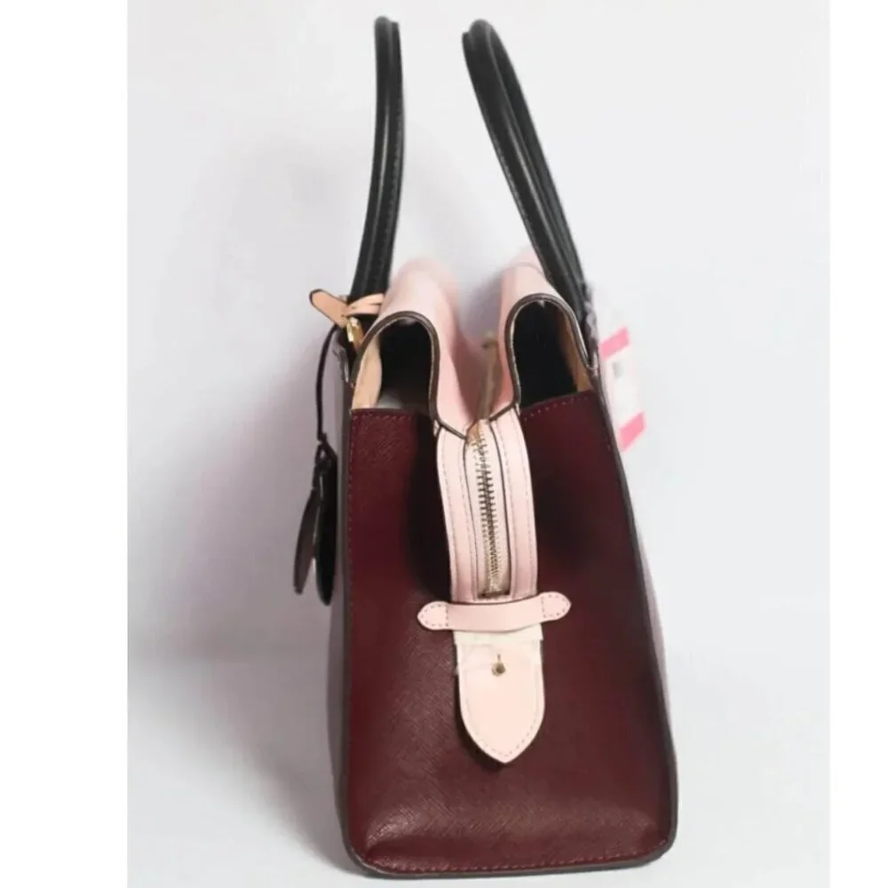 Kate Spade Spencer Top Handle Satchel Shoulder Bag Large Leather Cherrywood